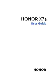 Honor X7a manual. Smartphone Instructions.